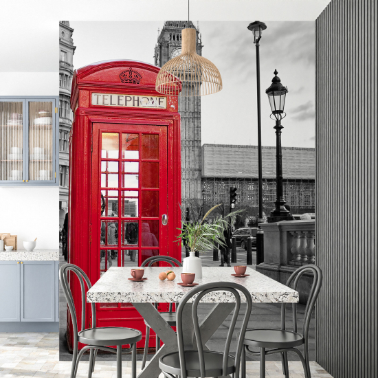Papel pintado panorámico - Londres Cabina telefónica
