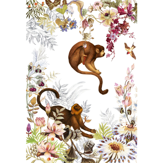 Papel pintado panorámico - Monos
