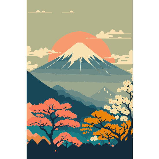 Papel pintado panorámico - Monte Fuji
