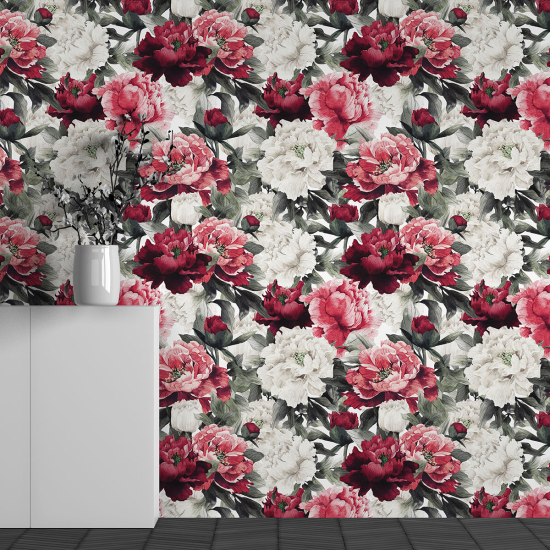 Papel pintado panorámico - Motivo Flores
