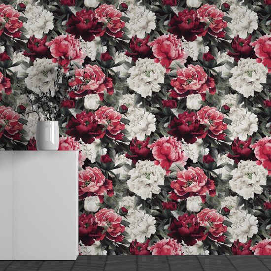Papel pintado panorámico - Motivo Flores