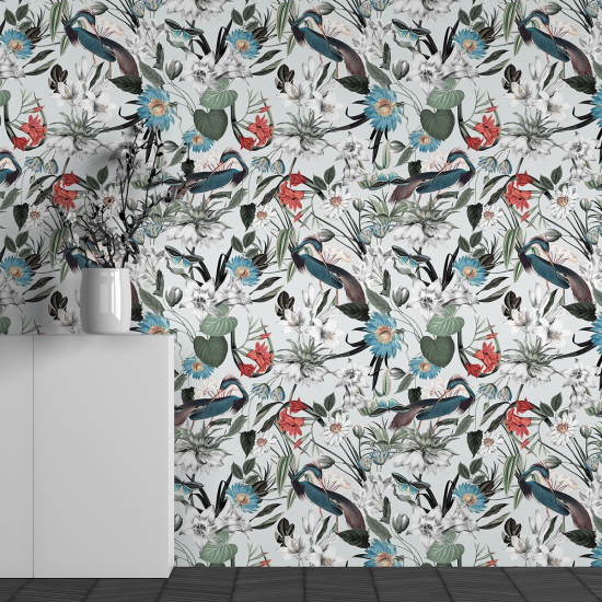 Papel pintado panorámico - Motivo Flores