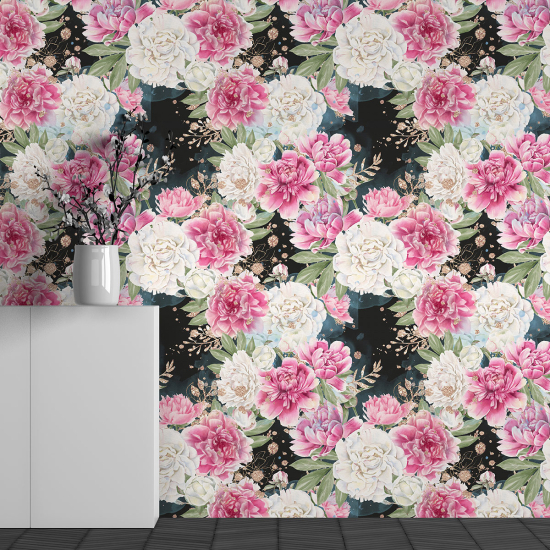 Papel pintado panorámico - Motivo Flores