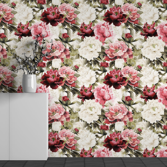 Papel pintado panorámico - Motivo Flores