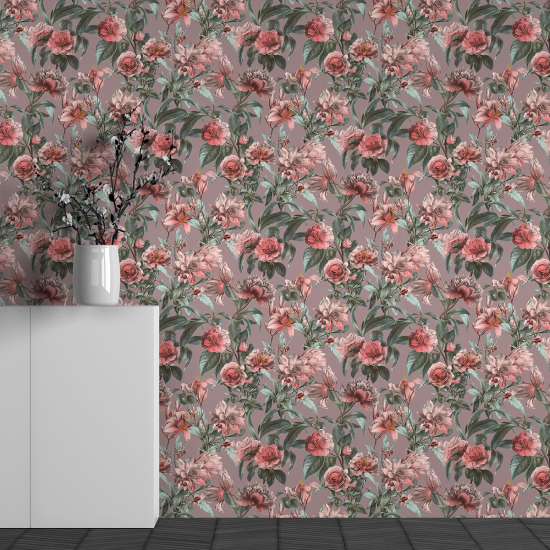 Papel pintado panorámico - Motivo Flores