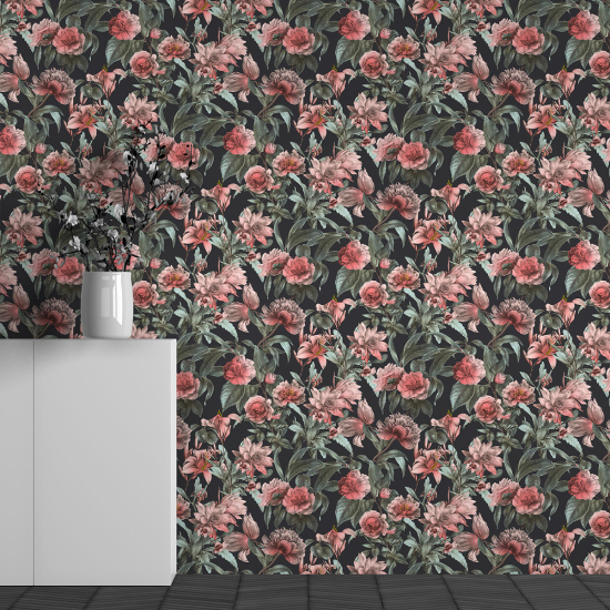 Papel pintado panorámico - Motivo Flores