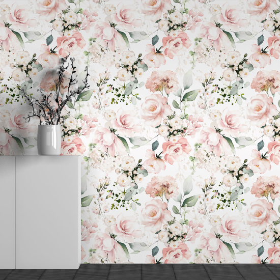 Papel pintado panorámico - Motivo Flores