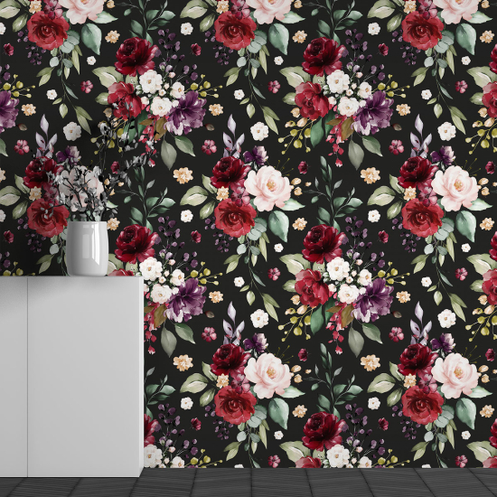 Papel pintado panorámico - Motivo Flores