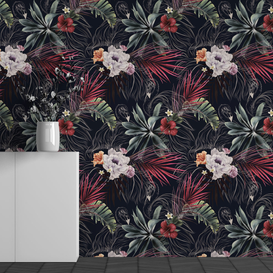 Papel pintado panorámico - Motivo Flores