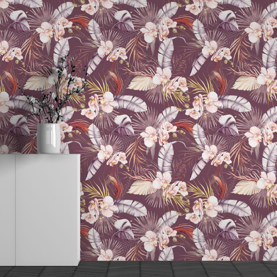 Papel pintado panorámico - Motivo Flores