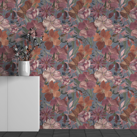 Papel pintado panorámico - Motivo Flores