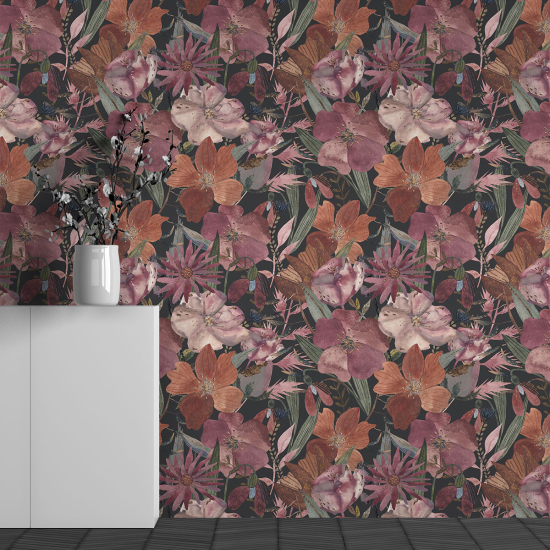 Papel pintado panorámico - Motivo Flores