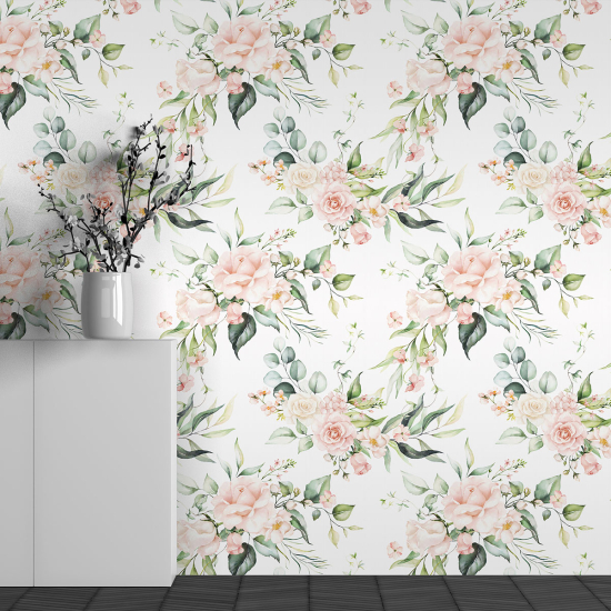 Papel pintado panorámico - Motivo Flores