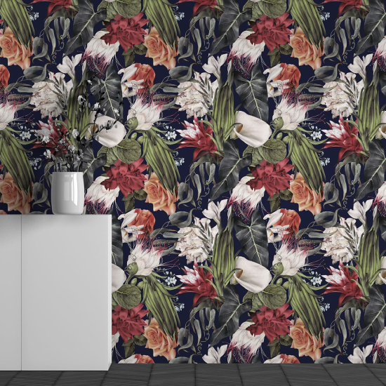 Papel pintado panorámico - Motivo Flores