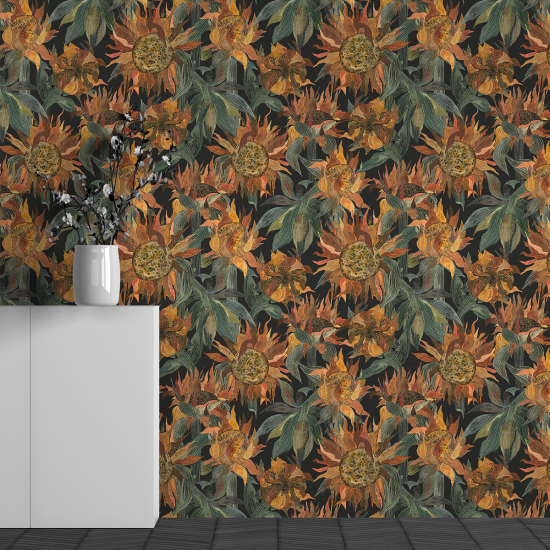 Papel pintado panorámico - Motivo Flores