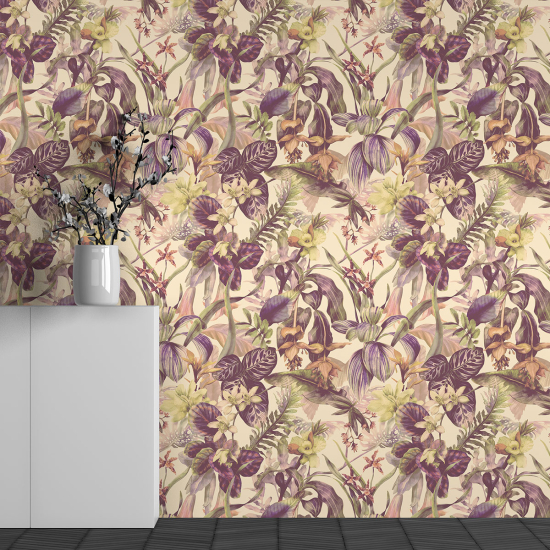 Papel pintado panorámico - Motivo Flores