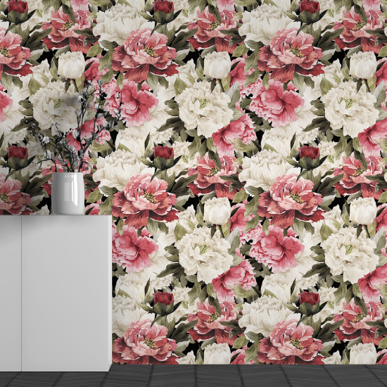 Papel pintado panorámico - Motivo Flores