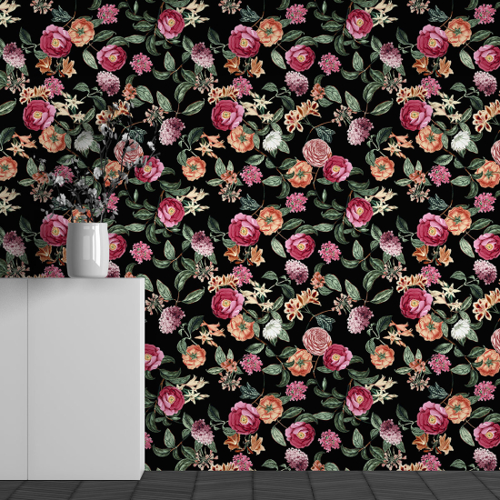 Papel pintado panorámico - Motivo Flores
