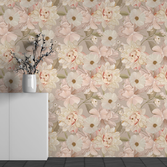 Papel pintado panorámico - Motivo Flores