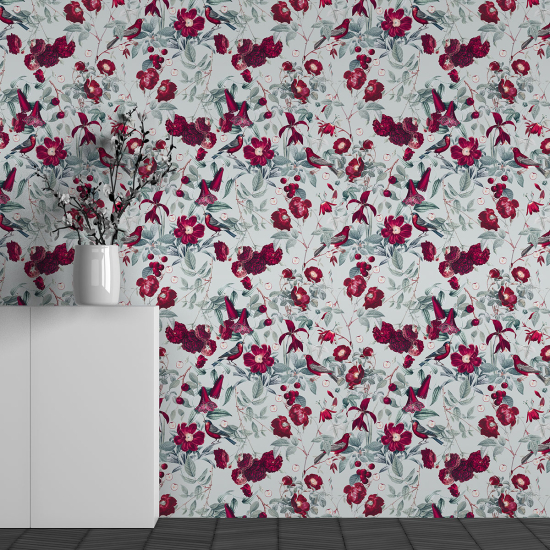 Papel pintado panorámico - Motivo Flores