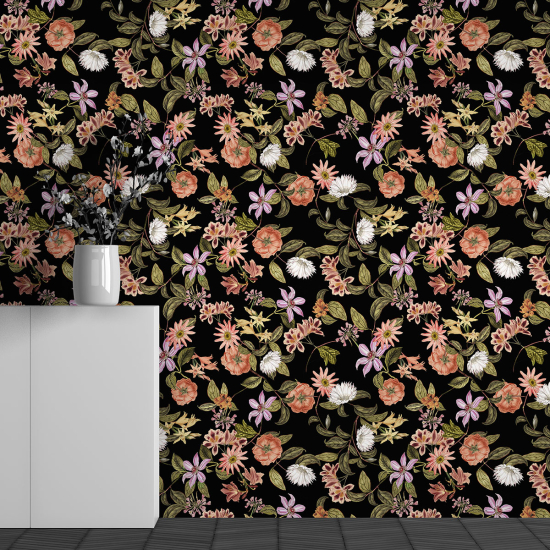 Papel pintado panorámico - Motivo Flores