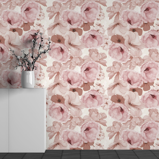 Papel pintado panorámico - Motivo Flores
