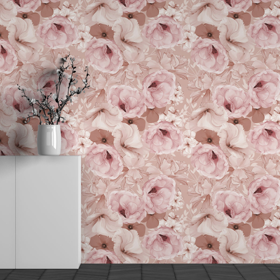 Papel pintado panorámico - Motivo Flores