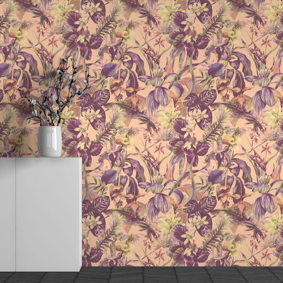 Papel pintado panorámico - Motivo Flores