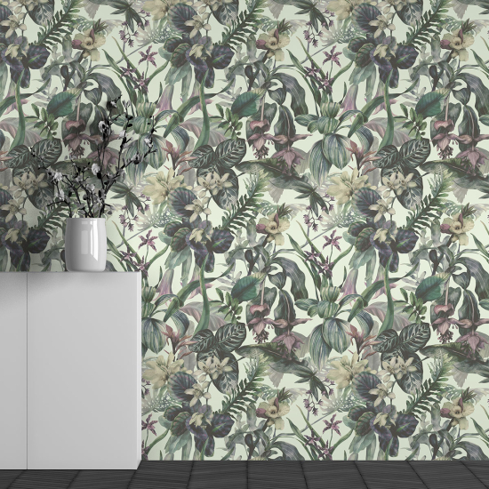 Papel pintado panorámico - Motivo Flores