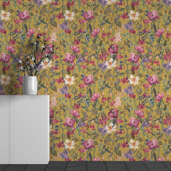 Papel pintado panorámico - Motivo Flores