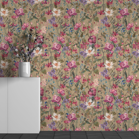 Papel pintado panorámico - Motivo Flores