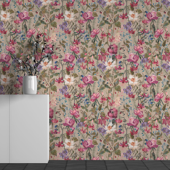 Papel pintado panorámico - Motivo Flores