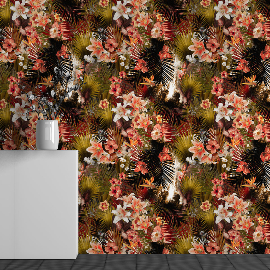 Papel pintado panorámico - Motivo Flores