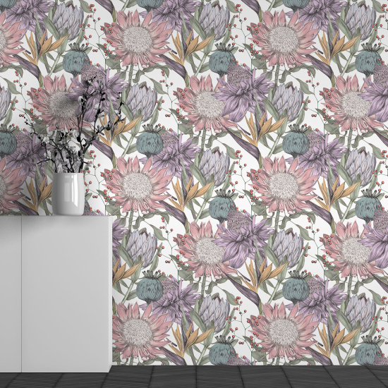 Papel pintado panorámico - Motivo Flores