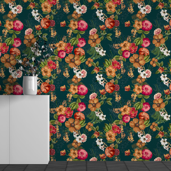 Papel pintado panorámico - Motivo Flores