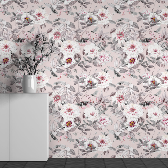 Papel pintado panorámico - Motivo Flores
