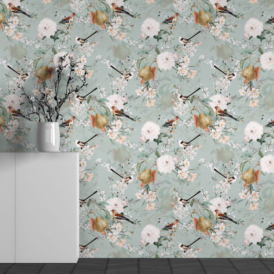Papel pintado panorámico - Motivo Flores