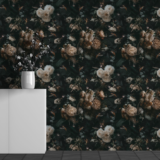 Papel pintado panorámico - Motivo Flores