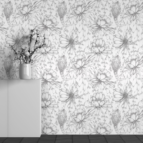 Papel pintado panorámico - Motivo Flores