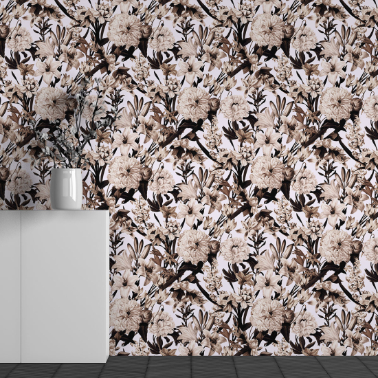 Papel pintado panorámico - Motivo Flores