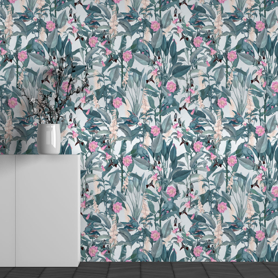 Papel pintado panorámico - Motivo Flores