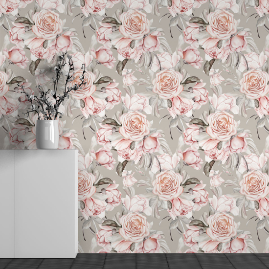 Papel pintado panorámico - Motivo Flores