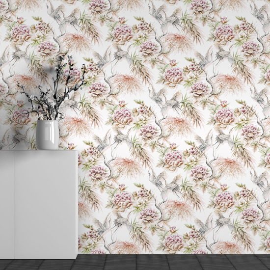 Papel pintado panorámico - Motivo Flores