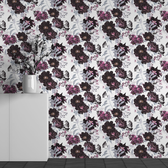 Papel pintado panorámico - Motivo Flores
