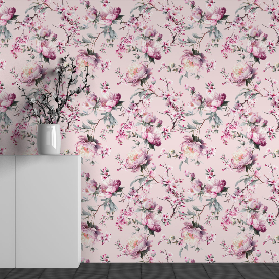Papel pintado panorámico - Motivo Flores