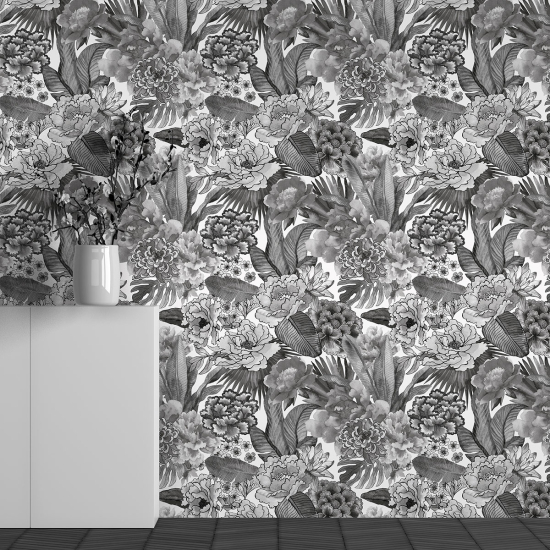 Papel pintado panorámico - Motivo Flores