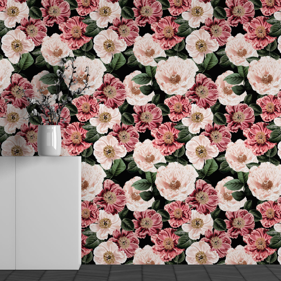 Papel pintado panorámico - Motivo Flores