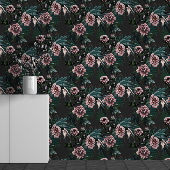 Papel pintado panorámico - Motivo Flores