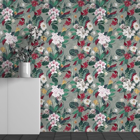 Papel pintado panorámico - Motivo Flores