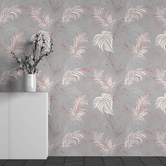 Papel pintado panorámico - Motivo Hojas tropicales